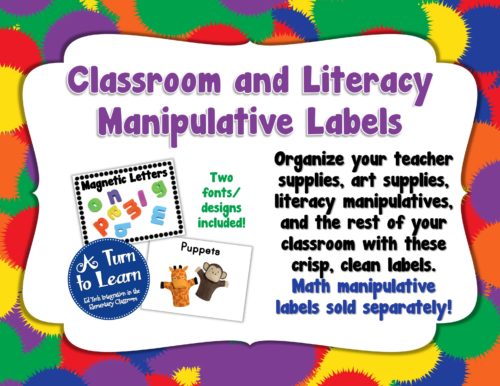 Classroom Supply Labels for Pre-Readers