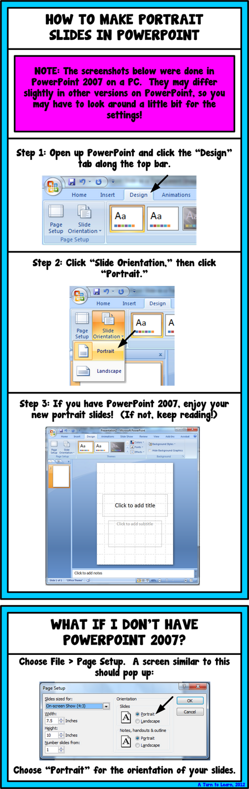 How To Make Portrait Slides In PowerPoint A Turn To Learn